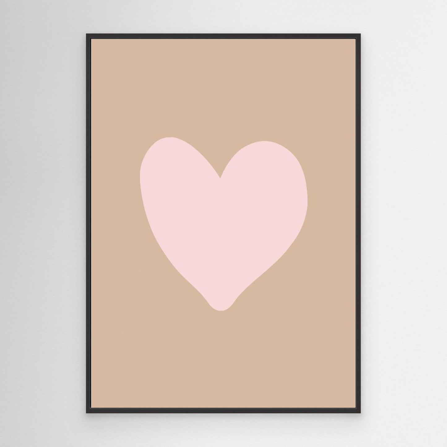 Brownpinkloveheart Ratioiso by Grace Digital Art Co