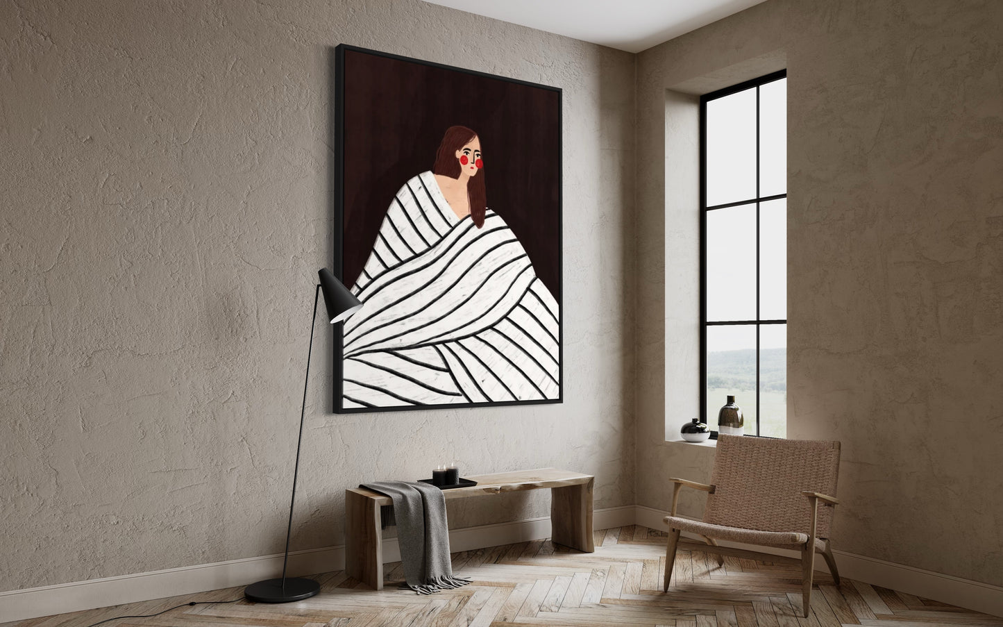 The Woman With Black and White