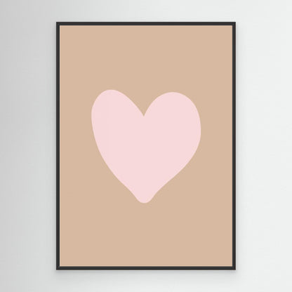 Brownpinkloveheart Ratioiso by Grace Digital Art Co