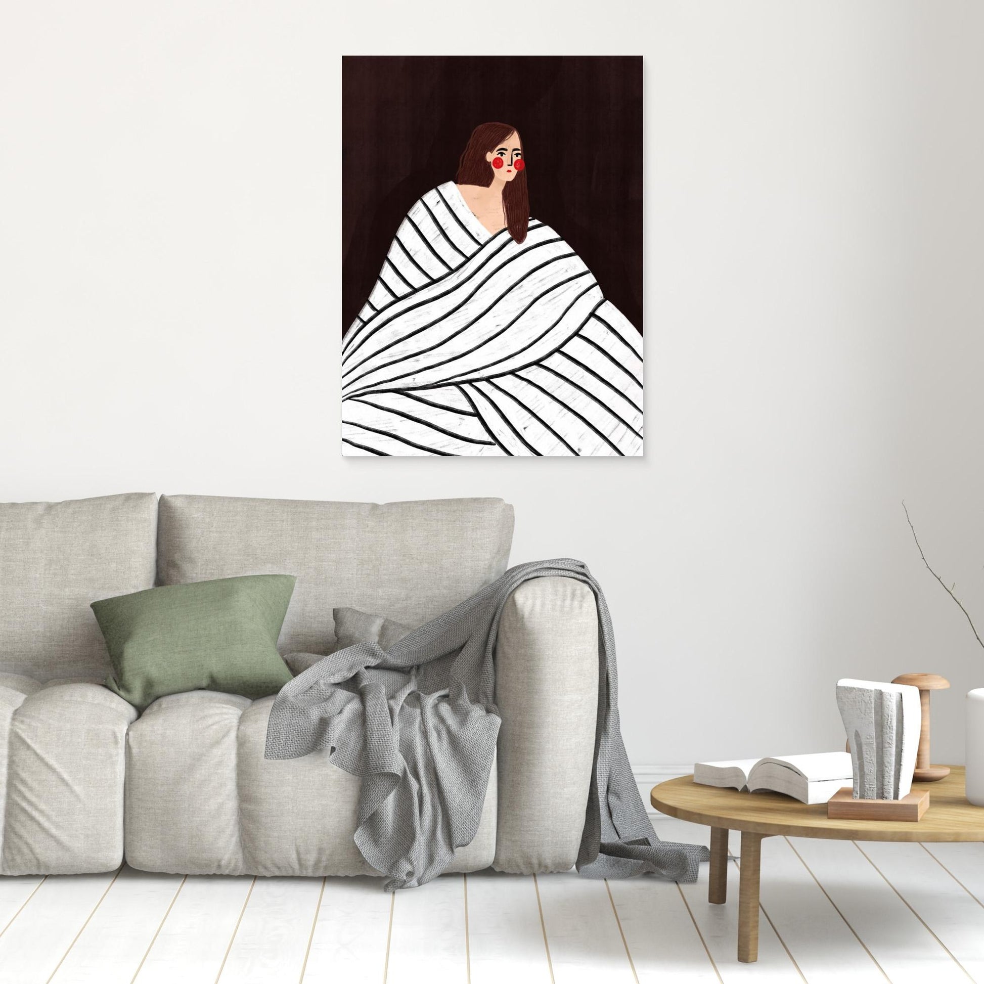 The Woman With Black and White Stripes by Bea Müller