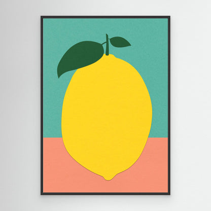 Lemon With Two Leaves by Rosi Feist