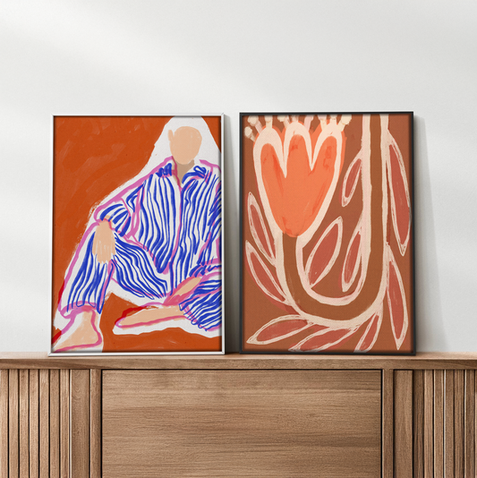 Art-Bundle 3: "Pyjamalove" & "Upward (Orange)" (2 pieces)