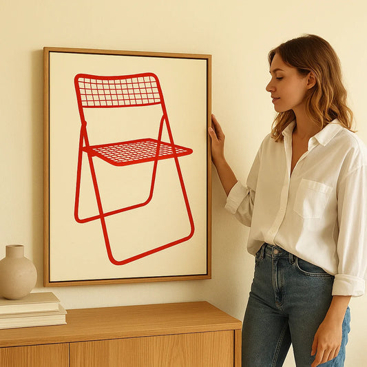 Ted Net Chair Red by Rosi Feist