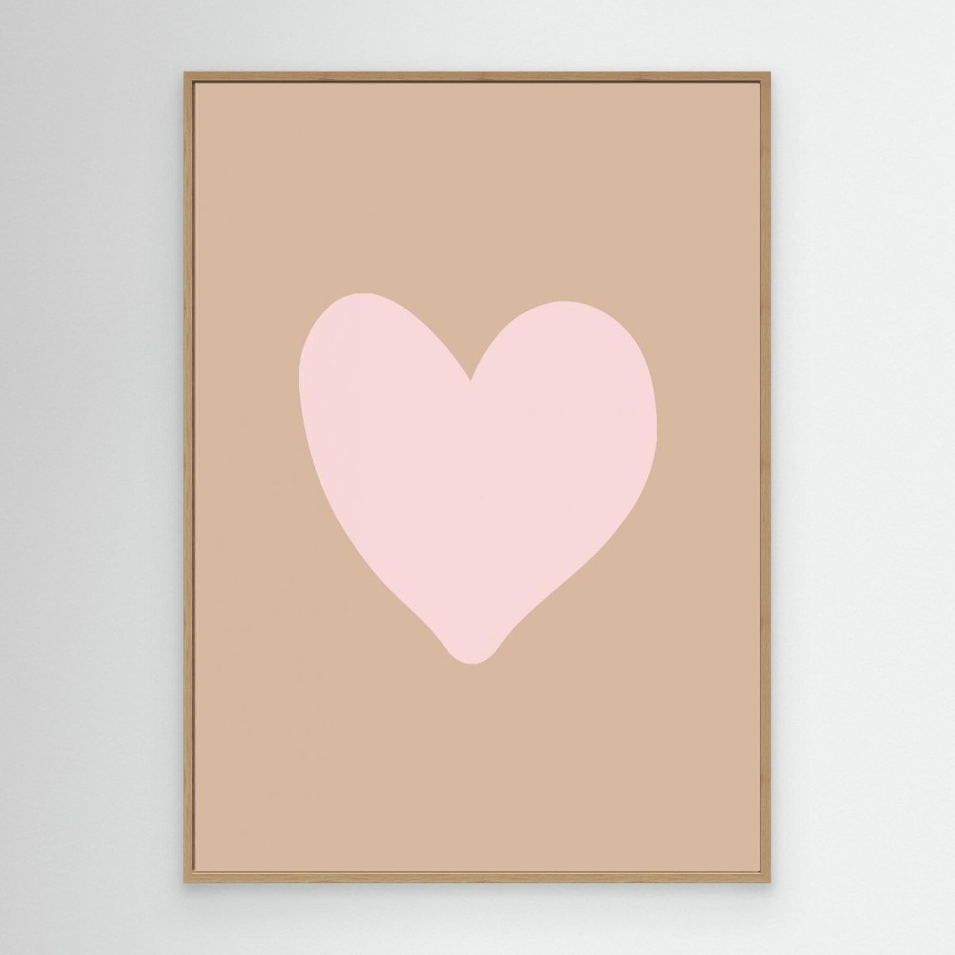 Brownpinkloveheart Ratioiso by Grace Digital Art Co
