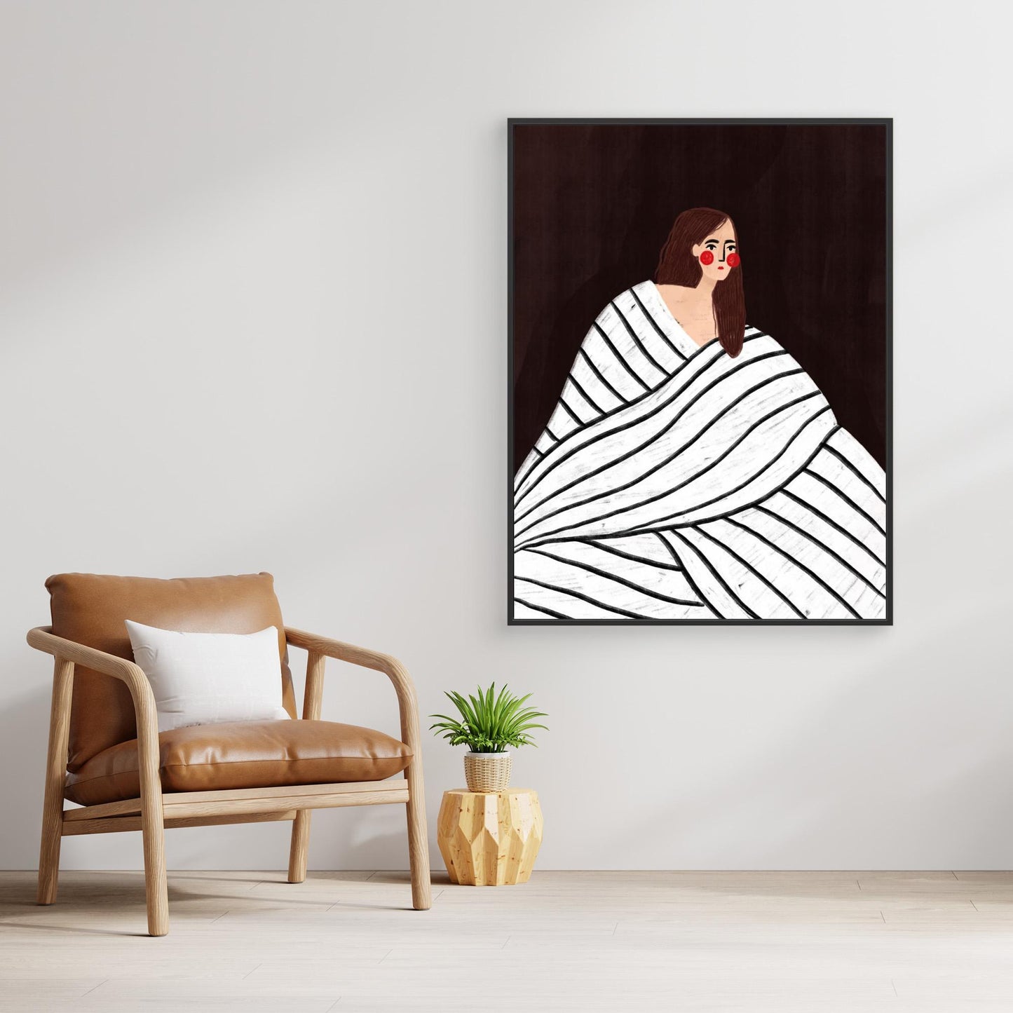 The Woman With Black and White Stripes by Bea Müller