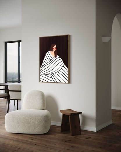 The Woman With Black and White
