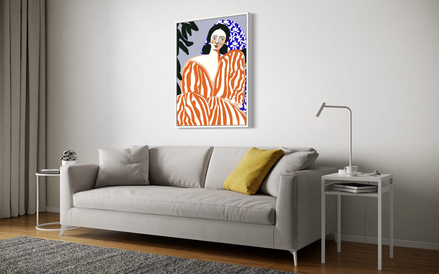 Woman In Striped Suit