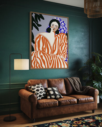Woman In Striped Suit