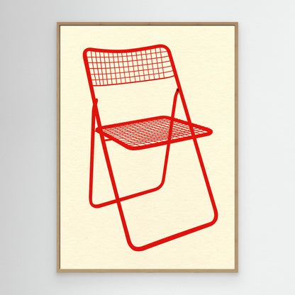 Ted Net Chair Red by Rosi Feist