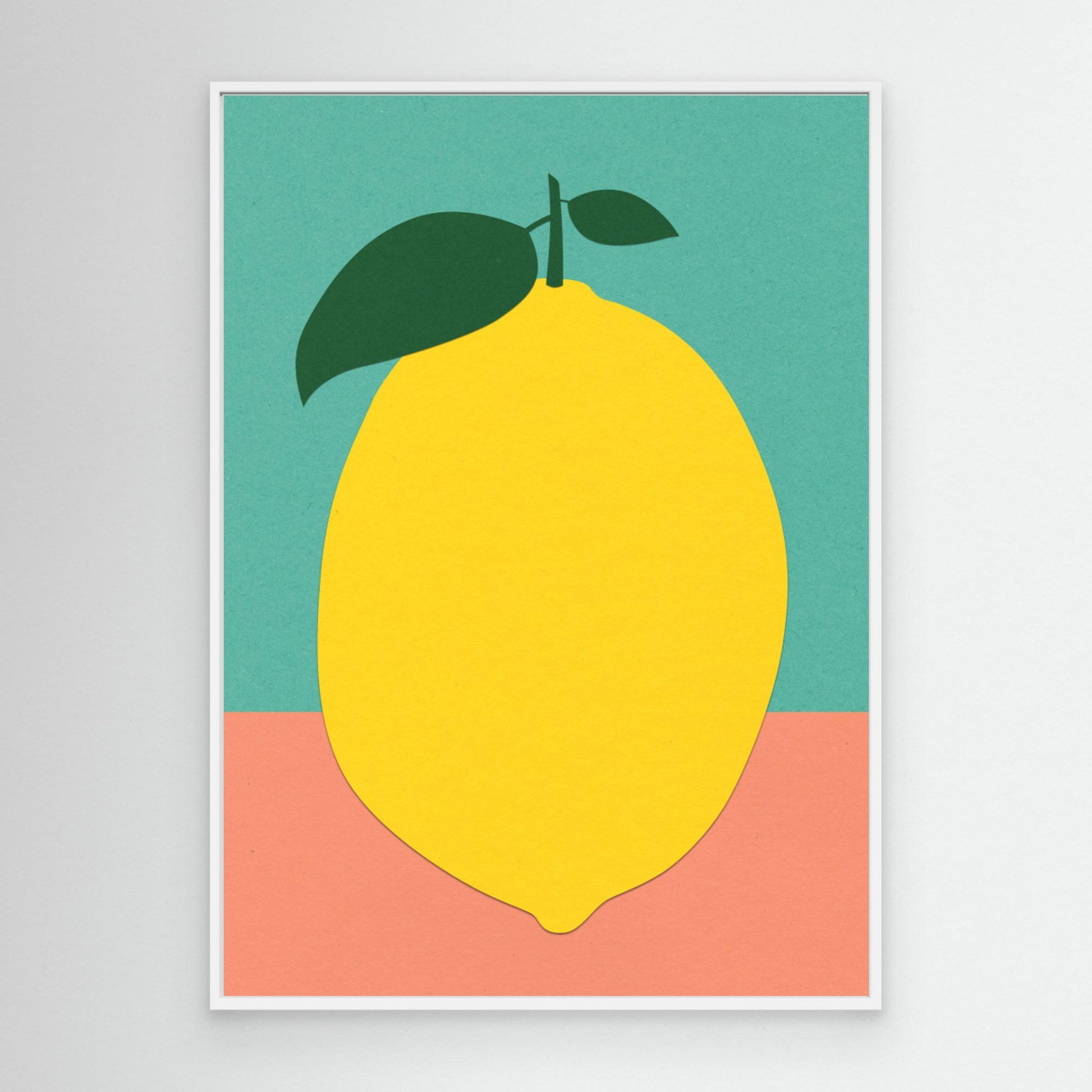 Lemon With Two Leaves by Rosi Feist