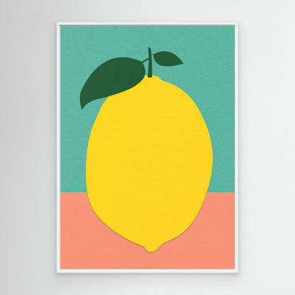 Lemon With Two Leaves by Rosi Feist